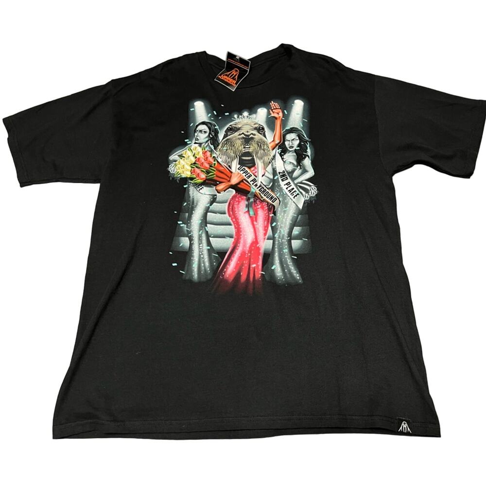 Upper Playground Shirt Walrus Pageant Shirt Mens Size XL Vintage Graphic Tee NWT